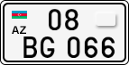 License plate of Azerbaijan, Cars