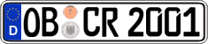German license plate, Regular plates