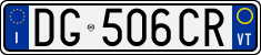 License plate of Italy, Cars (1994 year series)
