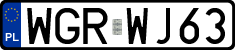 License plates of Poland, Regular car plates