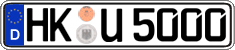 German license plate, Regular plates