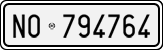 License plate of Italy, Cars (1927 year series)