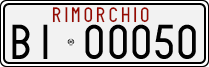 License plate of Italy, Trailers (1927 year series)