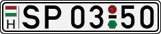 license plates of Hungary, Sportcars (1990)