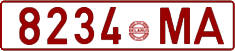 License plate Belarus, Cars (1992)