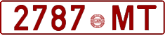 License plate Belarus, Cars (1992)