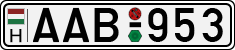 license plates of Hungary, Cars (1990)