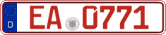 German license plate, Red license plates