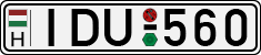 license plates of Hungary, Cars (1990)