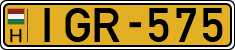 license plates of Hungary, Commercial vehicles (1990)