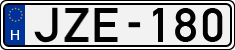 license plates of Hungary, Cars (1990)