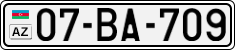 License plate of Azerbaijan, Cars