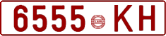 License plate Belarus, Cars (1992)