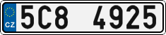 License plate of the Czech Republic, Cars (2001)