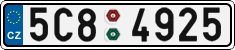 License plate of the Czech Republic, Cars (2001)