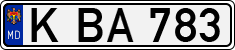 License plate of Moldova, Cars (1992)