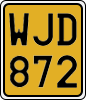 License plate of Belgium, 1951 year system
