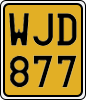 License plate of Belgium, 1951 year system