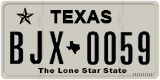 Texas, Regular plates (2012) (АBC-1234)