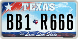 Texas, Regular plates (2009) (АB1-C234)