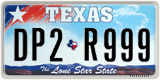 Texas, Regular plates (2009) (АB1-C234)