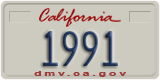 California, Vanity Plates