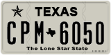 Texas, Regular plates (2012) (АBC-1234)