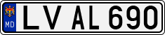 License plate of Moldova, Cars (1992)
