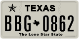 Texas, Regular plates (2012) (АBC-1234)