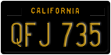 California, Passenger Car (ABC 123)