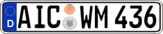 German license plate, Regular plates