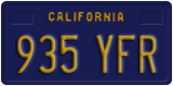 California, Passenger Car (123 ABC)