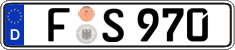 German license plate, Regular plates