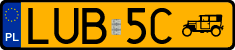 License plates of Poland, Oldtimers