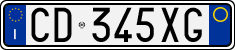 License plate of Italy, Cars (1994 year series)