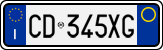 License plate of Italy, Cars (1994 year series)