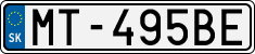 License plate of Slovakia, Cars