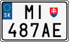 License plate of Slovakia, Motorcycles