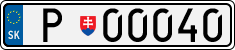 License plate of Slovakia, Police