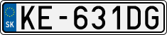 License plate of Slovakia, Cars