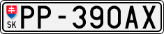 License plate of Slovakia, Cars