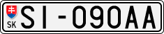 License plate of Slovakia, Cars