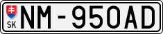 License plate of Slovakia, Cars