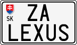 License plate of Slovakia, Vanity Plates