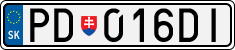 License plate of Slovakia, Cars