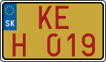 License plate of Slovakia, Oldtimers