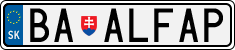License plate of Slovakia, Vanity Plates