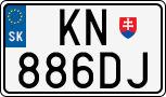 License plate of Slovakia, Cars