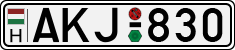license plates of Hungary, Cars (1990)