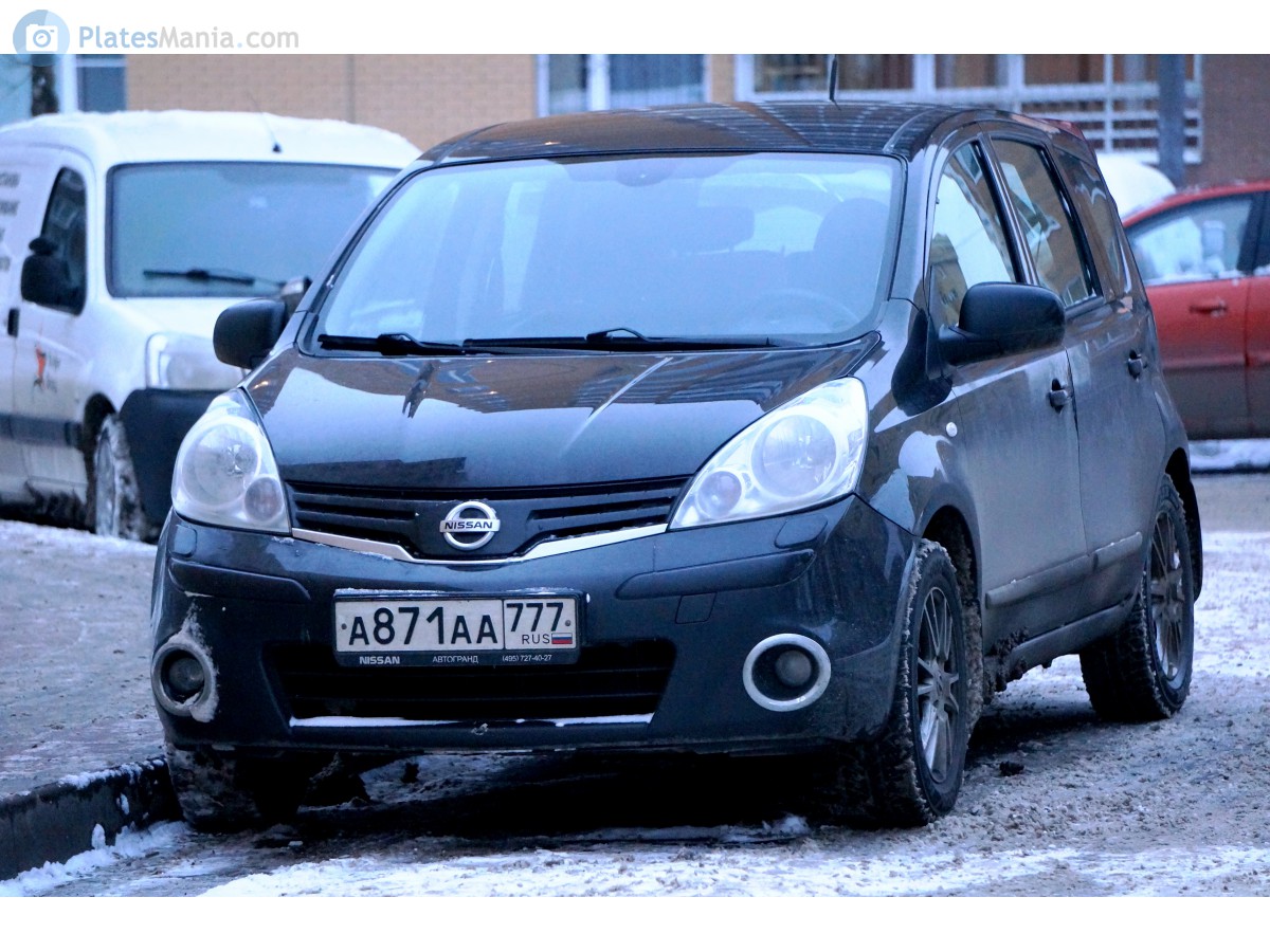 а 871 аа 777, Nissan Note 